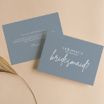 Cartão de Proposta Mínimo Moderno de Bridesmaid Az<br><div class="desc">Cartão de Proposta Mínimo Moderno de Bridesmaid Azul. A palavra "dama de honra" não é editável. Verifique se há mais itens correspondentes na coleção.</div>