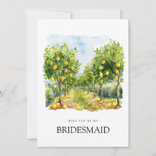 Cartão de Proposta para Bridesmaid do Azulejo de L