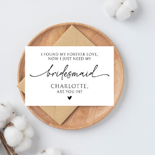 Cartão de Proposta Personalizado Da Bridesmaid, Pr