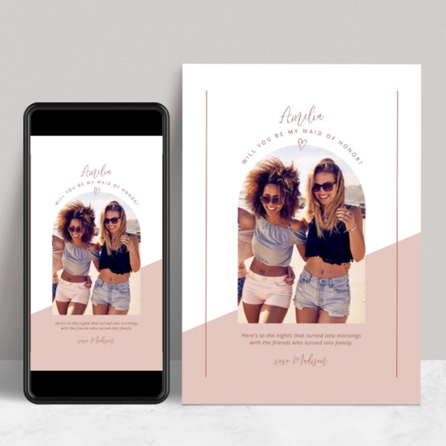 Cartão de Proposta Pessoal de Fotografia Bridesmai (Criador carregado)