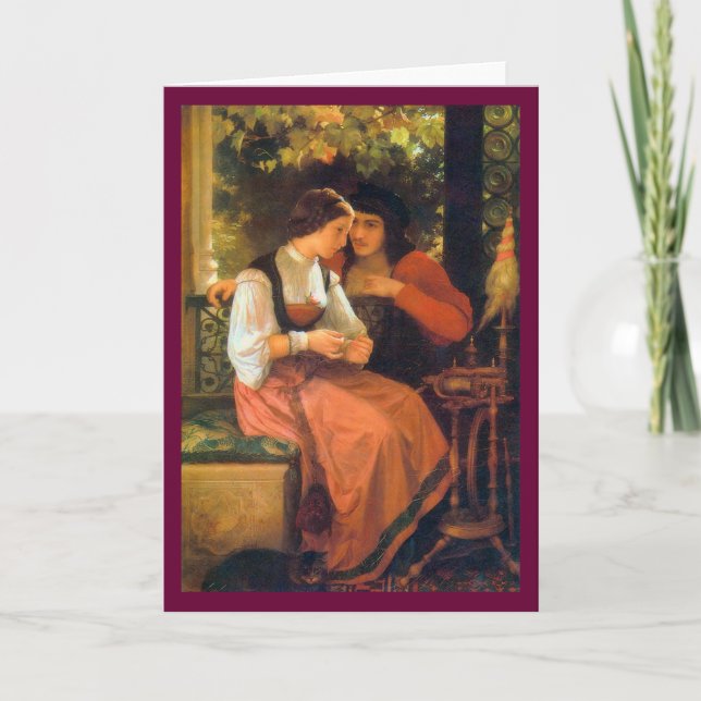 Cartão de Proposta Romântico (Frente)