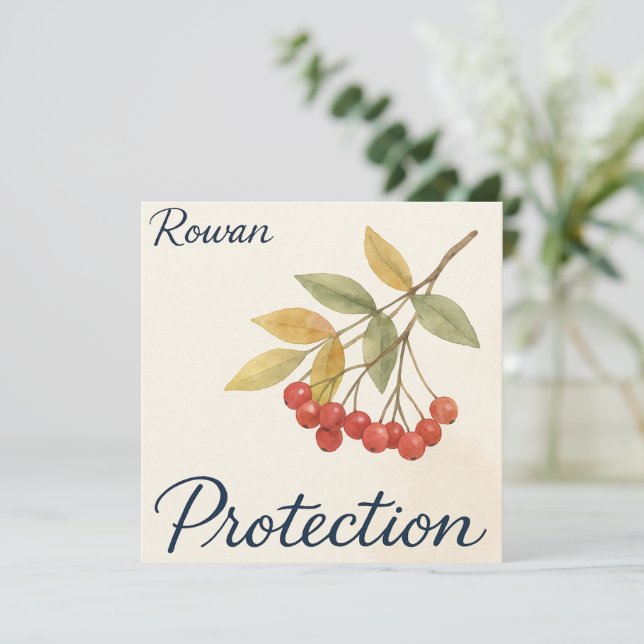 Cartão de Proteção Rowan (Em pé/Frente)