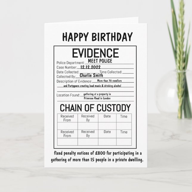 Cartão de PROVAS (Frente)