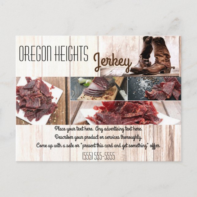 Cartão de Publicidade Comercial Boot País Russo Nó (Frente)