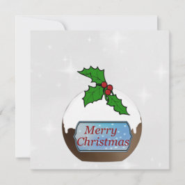 Cartão de pudim de Natal feliz personalizado