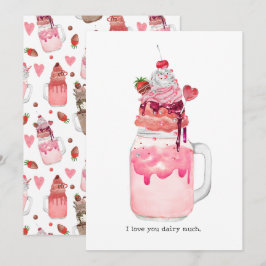 Cartão de Punho de Amor de Milkshake do Dia dos Na