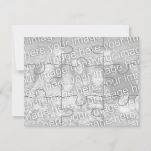 Cartão de Puzzle "Falso" de Foto Personalizável -