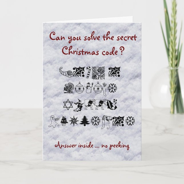 Cartão de Quebra-cabeça de Natal para Crianças (Frente)