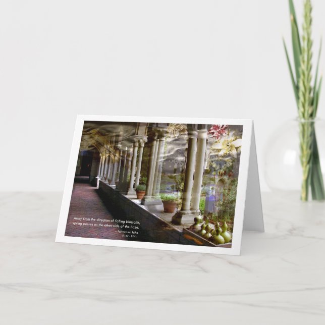 Cartão de queda das flores (Frente)