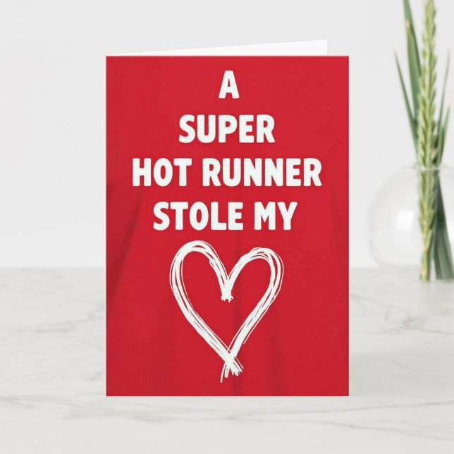 Cartão de Quem Me Roubou o Coração com Hot Runner (Frente)