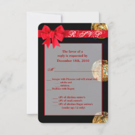 Cartão de R.S.V.P. 3,5x5 Uniforme Azul-Marinho de 