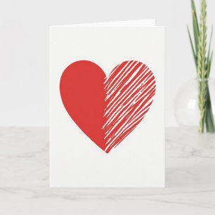 Cartão de Rabiscos de Coração de Amor