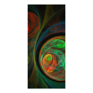 Cartão de Rack Abstrato de Arte Verde para Renasci