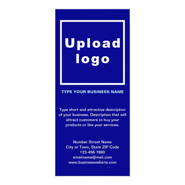 Cartão de rack azul para empresas (Frente)