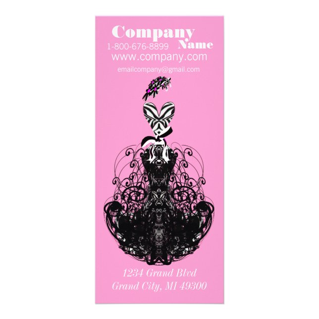 Cartão de Rack Boutique de Vestido (Frente)