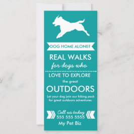 Cartão de Rack Cachorro Walker - Personalizável