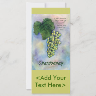 Cartão de Rack Chardonnay Wine & Description