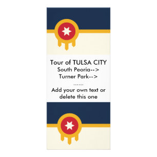 Cartão de Rack com Bandeira da Cidade de Tulsa, EU