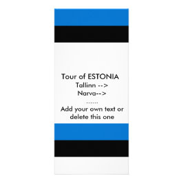 Cartão de rack com bandeira da Estônia