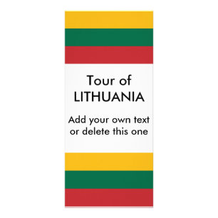 Cartão de rack com bandeira da Lituânia