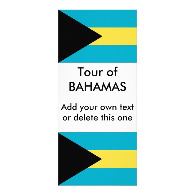 Cartão de rack com bandeira das Bahamas (Frente)