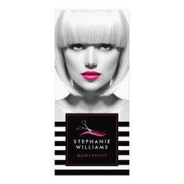 Cartão de Rack da Lista de Preços do Salão do Cabe