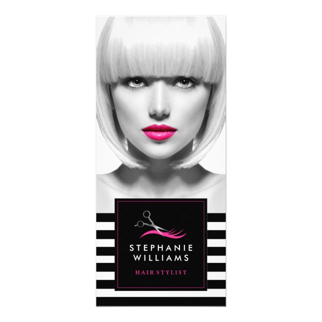 Cartão de Rack da Lista de Preços do Salão do Cabe (Frente)