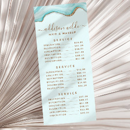 Cartão de Rack de Agato Azul Marble Marble Elegant