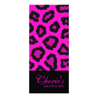 Cartão de Rack de Impressão Leopardo Rosa
