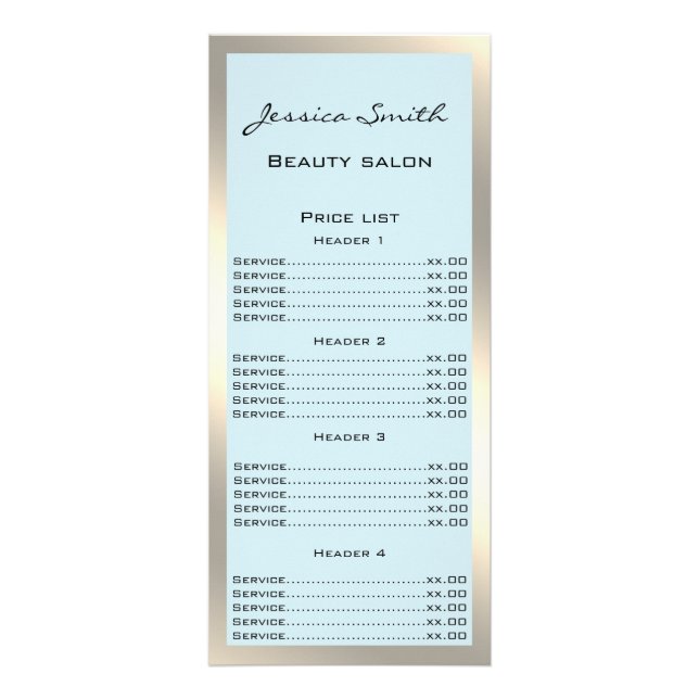 Cartão de rack de luxo moderno e elegante (Frente)