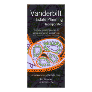 Cartão de Rack de Paisley Preto e Puro