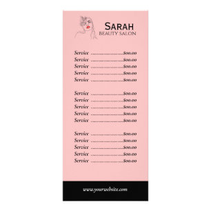 Cartão de rack de salão de beleza