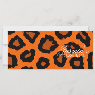 Cartão de Rack Design para Impressão Leopardo
