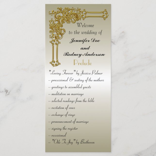 Cartão de Rack do Programa Casamento (Frente)