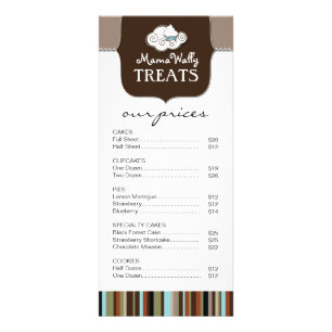 Cartão de rack para panificação