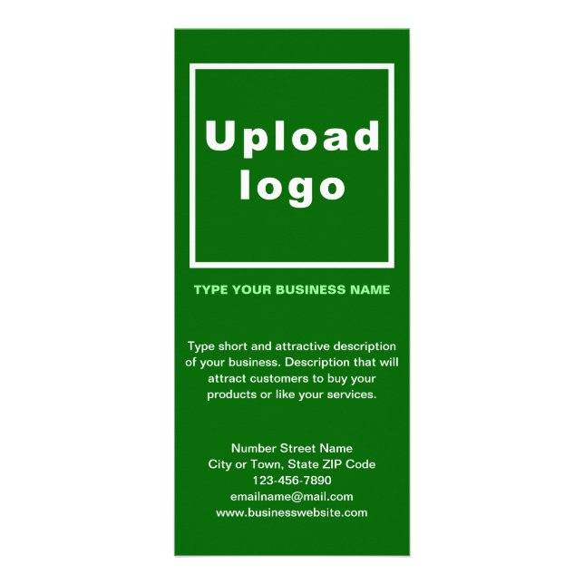 Cartão de rack verde para empresas (Frente)