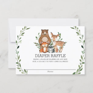 Cartão de Raffle Fralda Verde de Animais da Flore