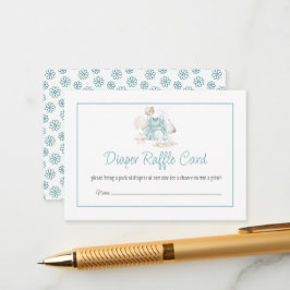 Cartão de Raffle para Fralda de Bebê Verde