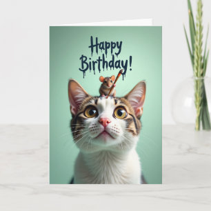 Cartão de Rato de Gato Caprichoso