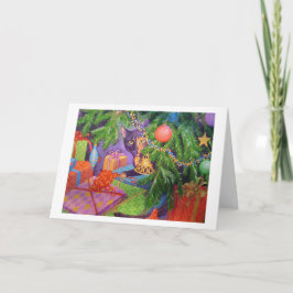 Cartão de Rato de Natal