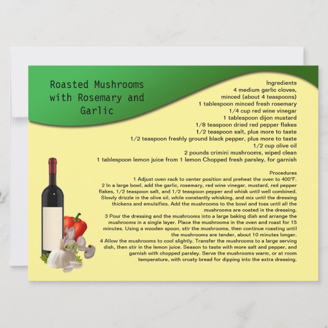 Cartão de recebimento (Frente)