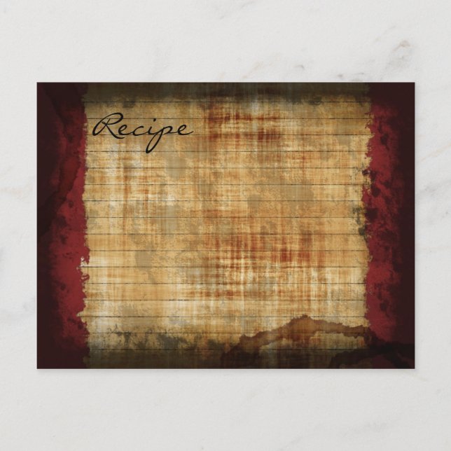 Cartão de Receita - antigo com manchas (Frente)