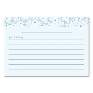 Cartão de Receita Azul Daisy Garden