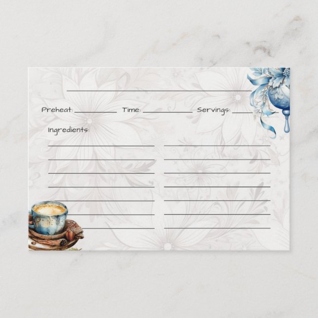 Cartão de Receita Básico da Manhã de Natal (Frente)