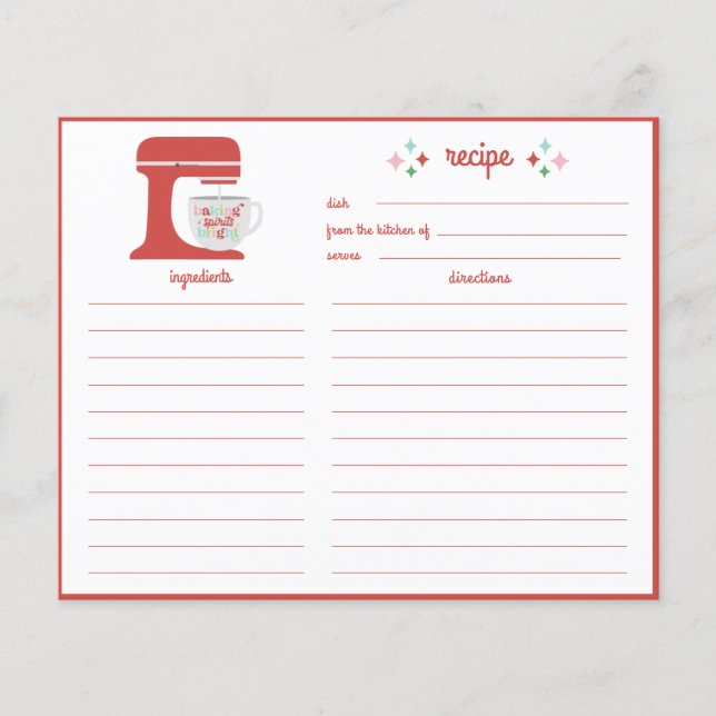 Cartão de Receita Brilhante de Beking Spirits (Frente)