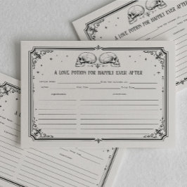 Cartão de Receita Chá de Noiva Halloween Gótico