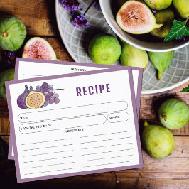 Cartão de Receita Cozinha Roxa Figos e Uvas
