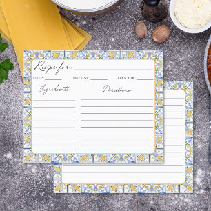Cartão de Receita da Família de Azulejos Amarelos 