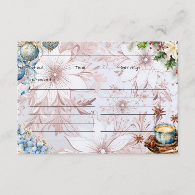 Cartão de Receita da Manhã de Natal (Frente)