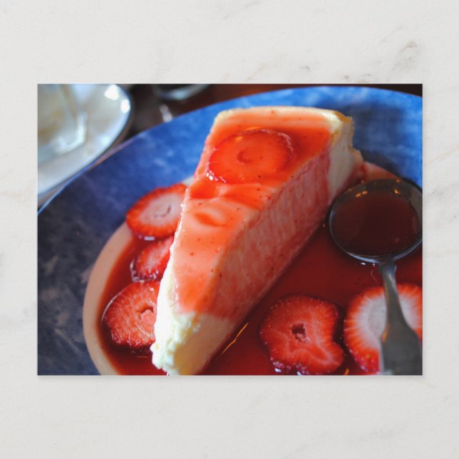 Cartão de Receita de Bolo de Queijo de Morango (Frente)